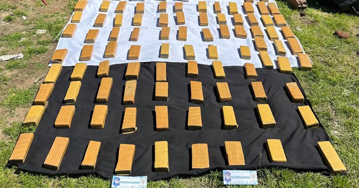 Ladrillos de droga incautados por la Policía