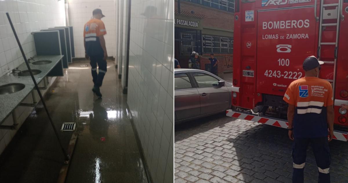 Bomberos y personal de Defensa Civil trabajó en el lugar