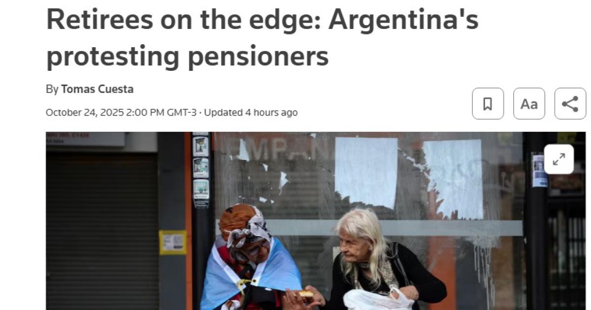 Los reclamos de los jubilados llegan a medios internacionales 