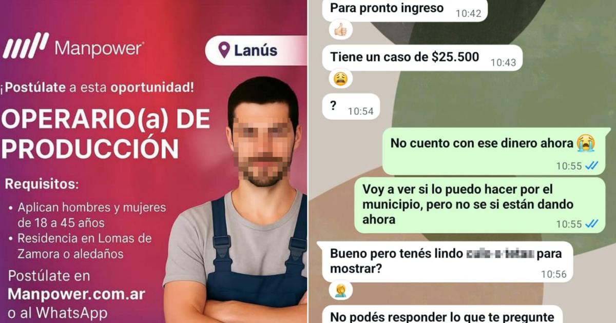 El estafador trataba de engañar a gente en búsqueda de trabajo