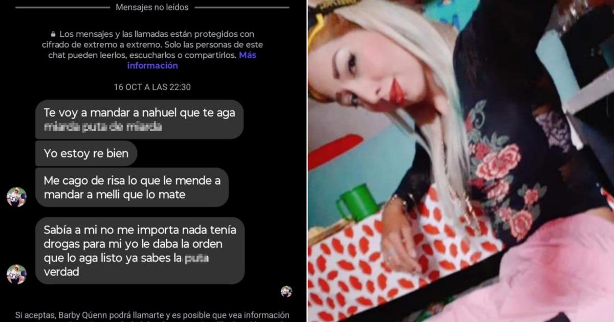 Los terribles mensajes atribuidos a Eliana Maciel conocida como Barby Queen