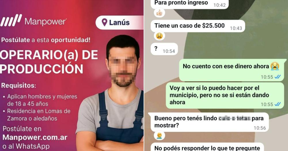 El estafador trataba de engañar a gente en búsqueda de trabajo