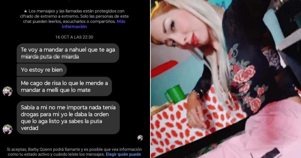 Los terribles mensajes atribuidos a Eliana Maciel conocida como Barby Queen