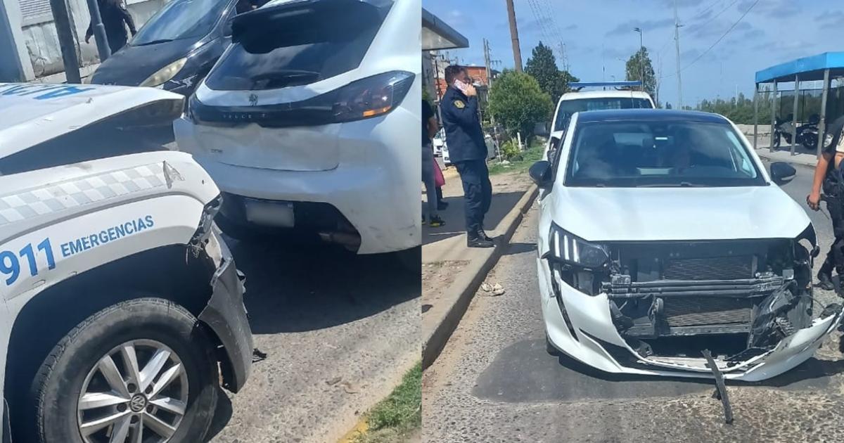 El auto chocó con un patrullero y hubo un detenido