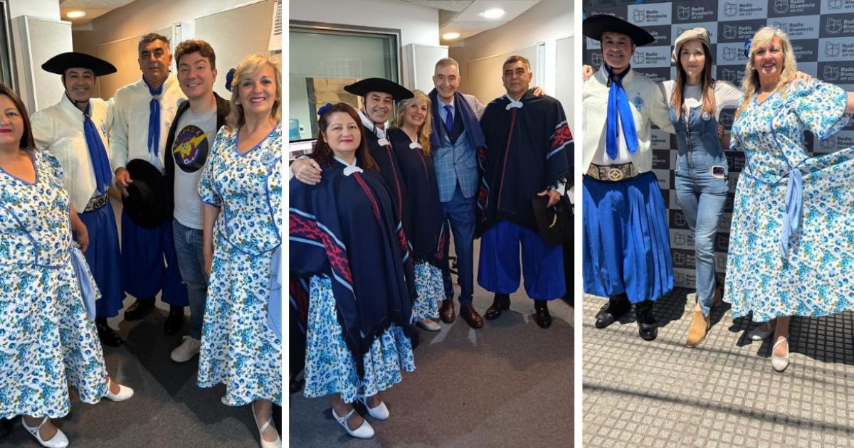 Estuvieron en los estudios desde donde salen los programas de Radio Rivadavia