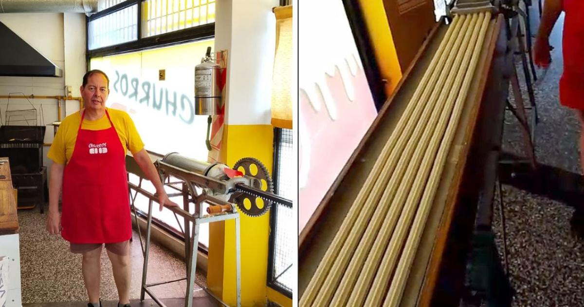 Hace casi 40 años que est relacionado al mundo de los churros porque su pap creó una mquina especial