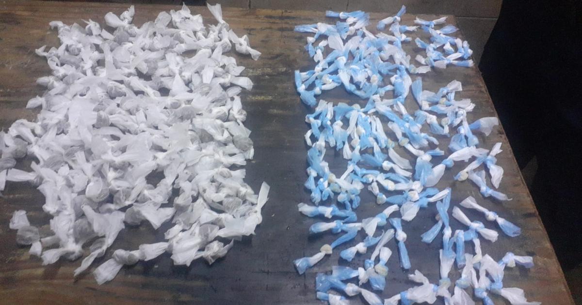 Drogas incautadas a los tres detenidos