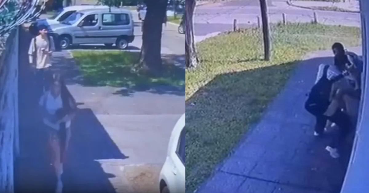 El ataque quedó grabado por una cmara de seguridad