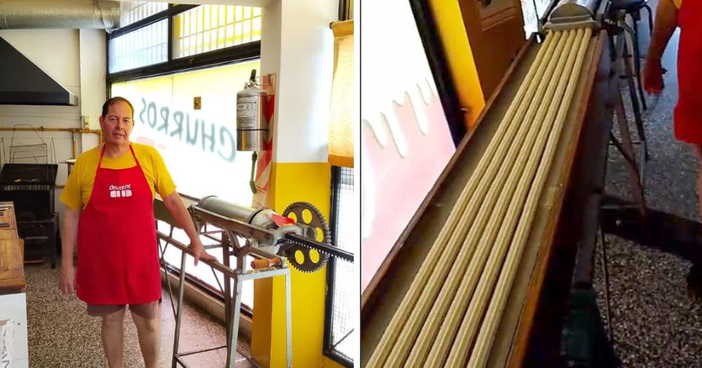 Hace casi 40 años que est relacionado al mundo de los churros porque su pap creó una mquina especial